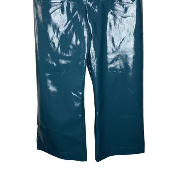 NWOT Maeve Anthropologie The Colette Blue Faux Leather Pants Size 32 Boho Rare - Picture 8 of 12
